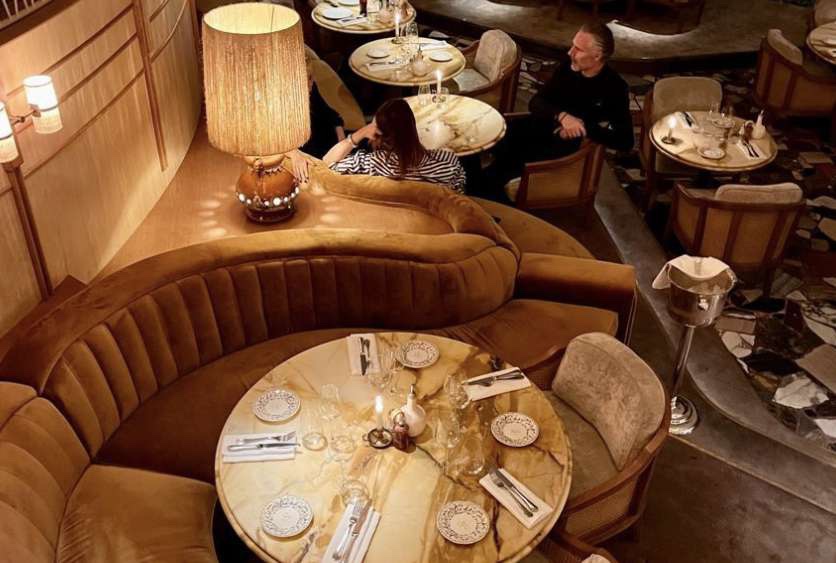A candlelit luxury dining room
